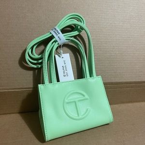 Telfar small double mint shopping bag
